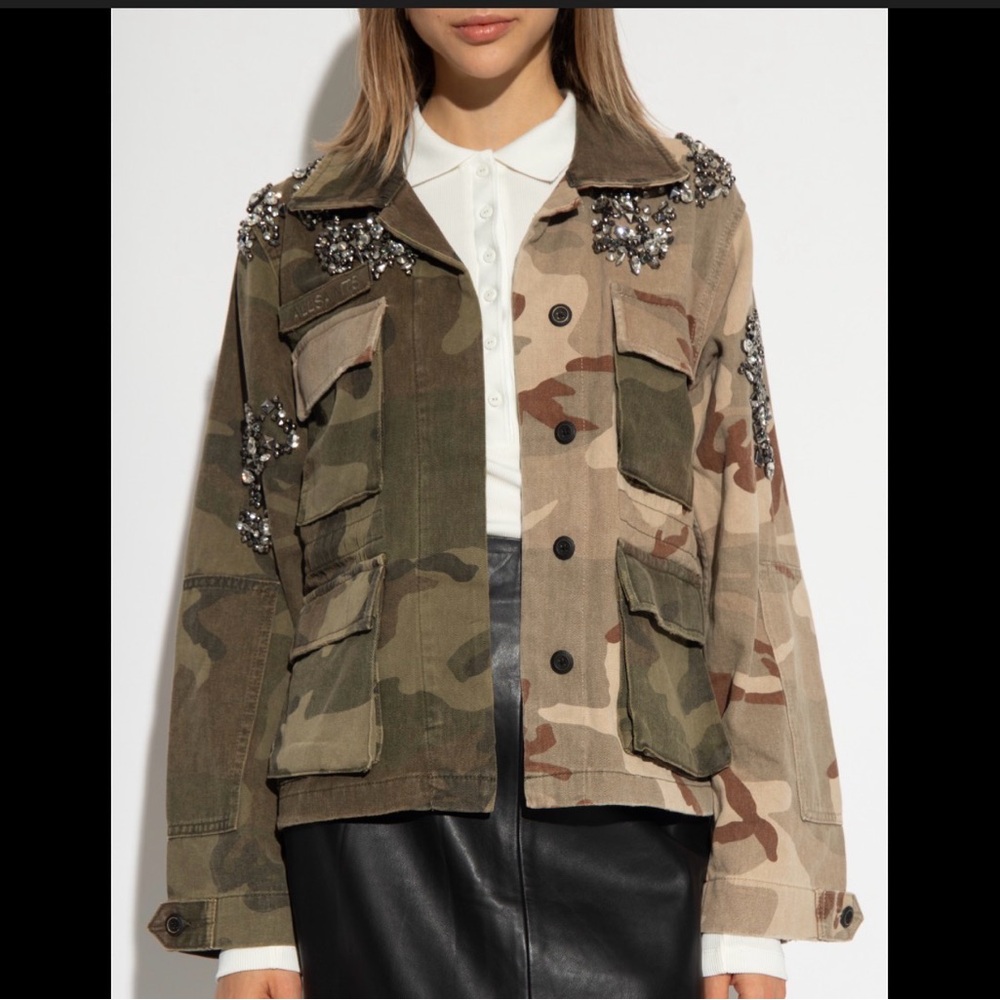 All Saints Camouflage Embellished Utility Jacket - rare edition.